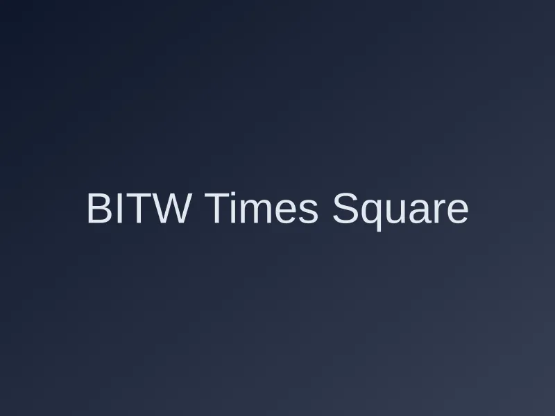 Bitwise's BITW Times Square Takeover